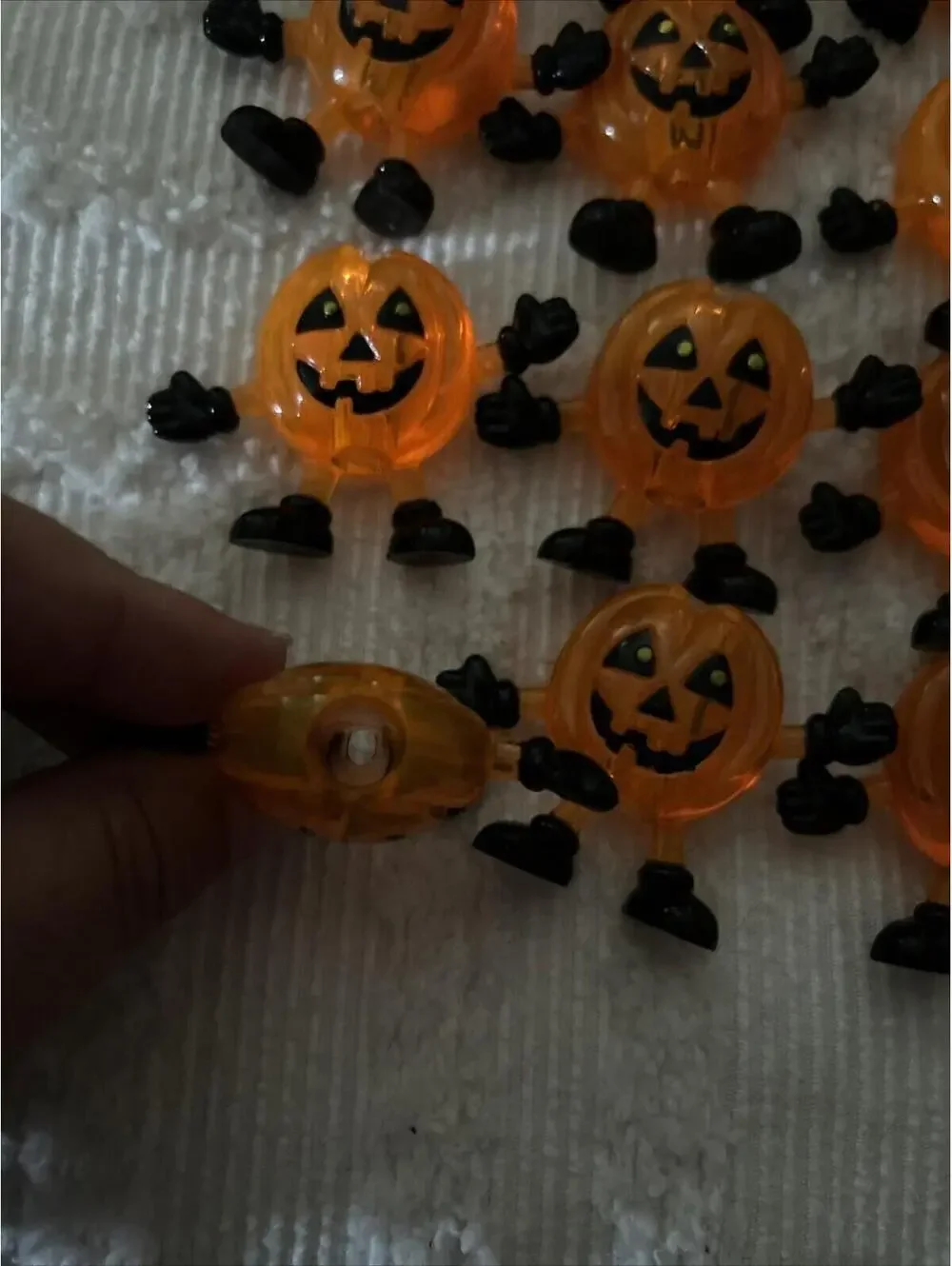 Halloween Pumpkin Men String Light Covers Orange Color lot of 12